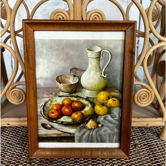 Mid-Century Artwork, Set of 2, Framed Henk Bos, FRUIT Still Life Pictures - Picture 3 of 6